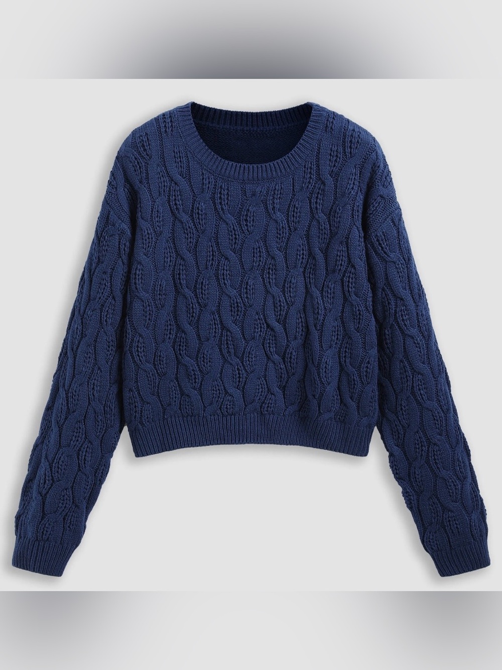 NWT - Cider Navy Cable Knit Pullover Sweater